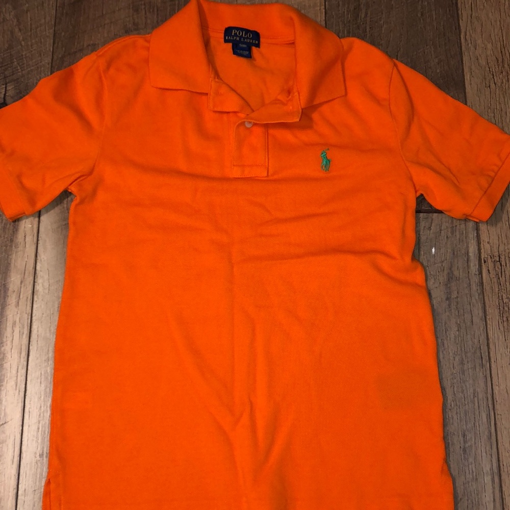 Boys Ralph Lauren Polo orange shirt small 8